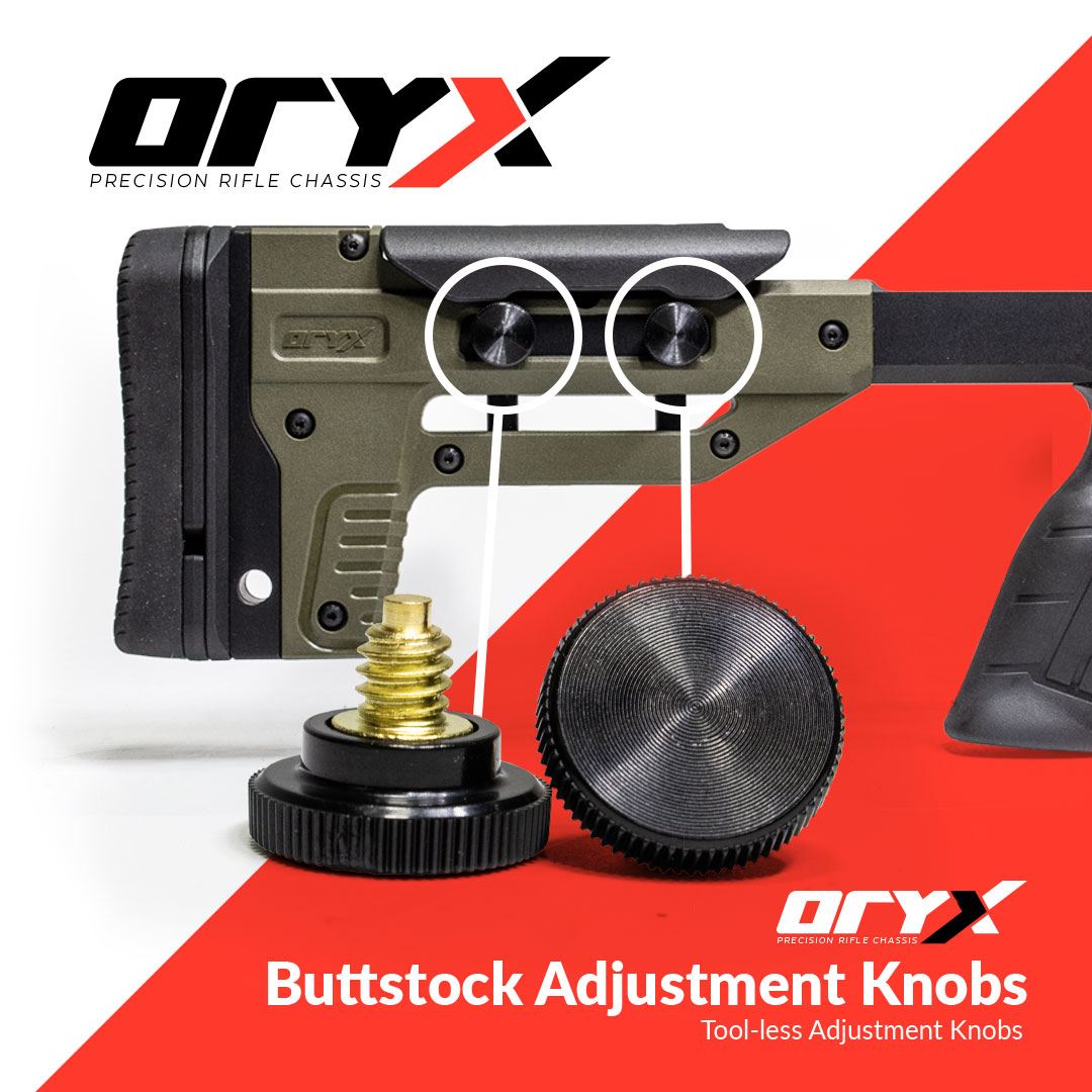 Oryx Precision Rifle Chassis Buttstock Knobs