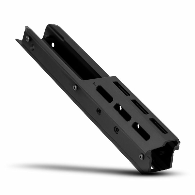 Replaces your existing XRS forend with an enclosed version for additional barrel protection
Integral ARCA, RRS/Dovetail along the entire length of the forend
Additional M-LOK attachment slots located at the 10:30, 12 o'clock and 1:30 positions for attaching accessories such as lights or weights
Accommodates up to a 1.25" barrel profile, although using M-LOK accessories may interfere with a barrel this size
Top M-LOK interface designed with NV capabilities in mind, will co-witness an M-LOK picatinny rail at 20MOA with the MDT High Scope Base (Remington 700 inlets only)
6061-T6 aluminum construction
Hard black anodized finish
Re-uses your existing XRS Chassis System forend side panels
Includes all required installation hardware